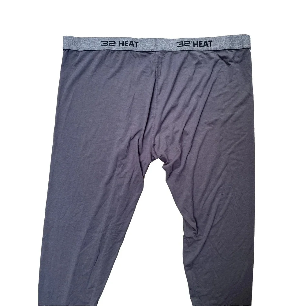32 Degrees Heat Thermal Base Layer Pants Mens XXL Gray Long Johns Performance